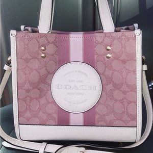 Coach Jacquard 22 Pink Dempsey Mini Tote